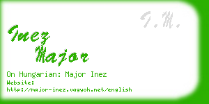 inez major business card